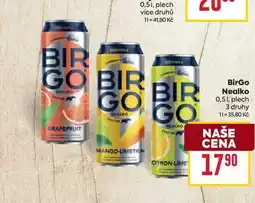 Billa BirGo Nealko 0,51, plech nabídka