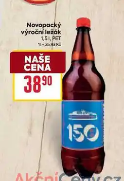 Billa Novopacký výroční ležák 1,51, PET nabídka