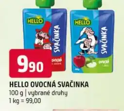 Terno Hello ovocná svačinka nabídka