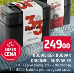 Terno Budweiser budvar original, budvar 33 nabídka