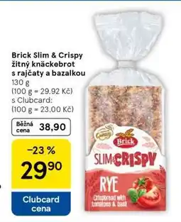 Tesco Brick Slim & Crispy žitný knäckebrot s rajčaty a bazalkou nabídka