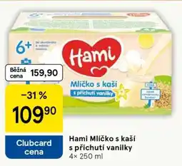 Tesco Hami Mlíčko s kaší s příchutí vanilky nabídka