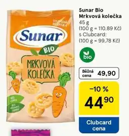 Tesco Sunar BIO Mrkvová kolečka nabídka
