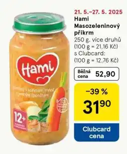 Tesco Hami masozeleninový příkrm nabídka