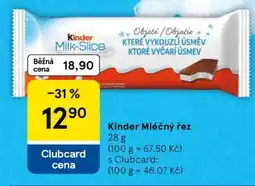 Tesco Kinder mléčný řez nabídka