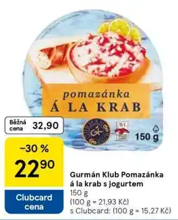 Tesco GURMÁN KLUB Pomazánka á la krab s jogurtem nabídka