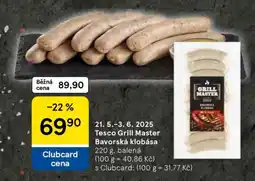 Tesco Tesco Grill Master Bavorská klobása nabídka