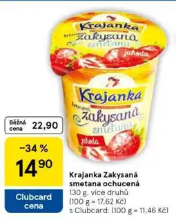 Tesco Krajanka Zakysaná smetana ochucená nabídka
