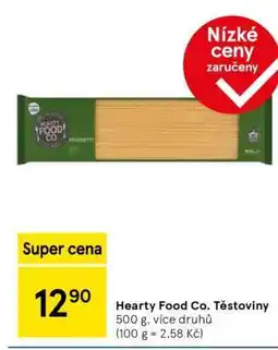 Tesco Hearty Food Co. Těstoviny nabídka