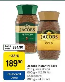 Tesco JACOBS instantní káva nabídka
