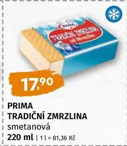 Terno Prima Tradiční Zmrzlina nabídka