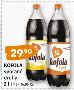 Terno Kofola, vybrané druhy nabídka