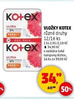 Penny Market VLOŽKY KOTEX nabídka