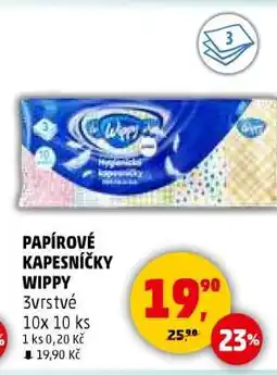 Penny Market PAPÍROVÉ KAPESNÍČKY WIPPY nabídka