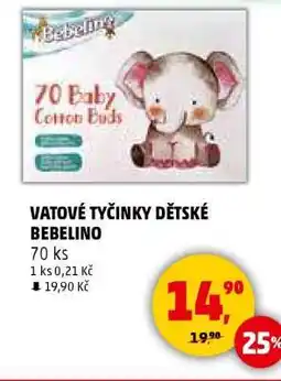 VATOVÉ TYČINKY DĚTSKÉ BEBELINO
