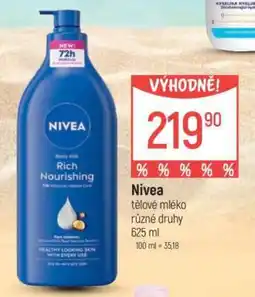 Globus Nivea Tělové mléko nabídka