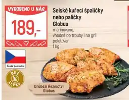 Globus Selské kuřecí špalíčky nebo paličky Globus nabídka