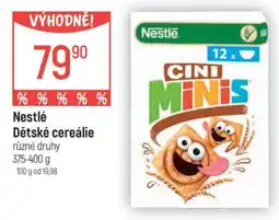 Globus Nestlé Dětské cereálie nabídka