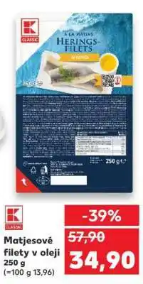Kaufland Matjesové filety v oleji 250 g nabídka