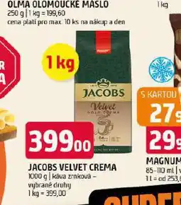 Terno Jacobs velvet crema zrnková káva nabídka