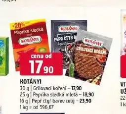 Terno Kotányi grilovací koření nabídka