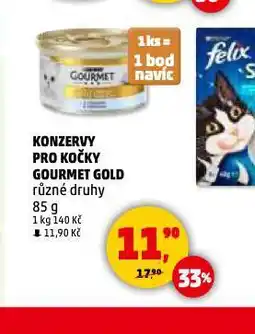 Penny Market Gourmet gold konzervy pro kočky nabídka