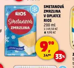 Penny Market Rios smetanová zmrzlina v oplatce nabídka