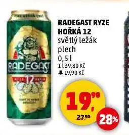 Penny Market Pivo radegast ryze hořká 12 nabídka