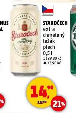 Penny Market Pivo staročech nabídka