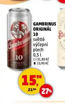 Penny Market Pivo gambrinus originál nabídka