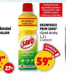 Penny Market Savo dezinfekce prim nabídka