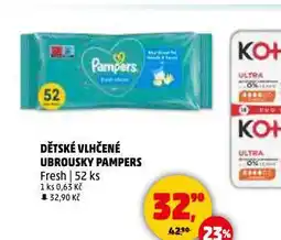 Penny Market Pampers dětské vlhčené ubrousky nabídka