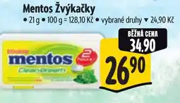 Albert Mentos Žvýkačky nabídka