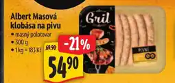 Albert Albert Masová klobása na pivu nabídka