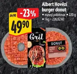 Albert Albert Hovězí burger donut nabídka