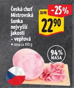 Albert Česká chuť Mistrovská šunka nejvyšší jakosti - vepřová nabídka