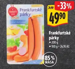 Albert Frankfurtské párky nabídka