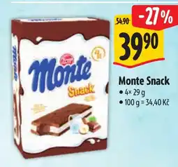 Albert Monte Snack nabídka