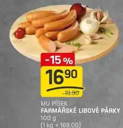 Flop FARMÁŘSKÉ LIBOVÉ PÁRKY 100g nabídka