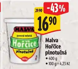 Albert MALVA Hořčice plnotučná nabídka