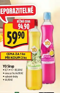 Albert YO Sirup nabídka