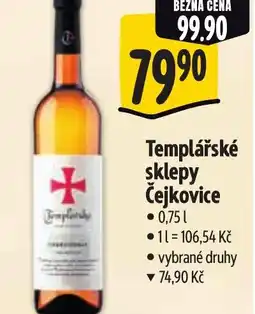 Albert Templářské sklepy Čejkovice nabídka
