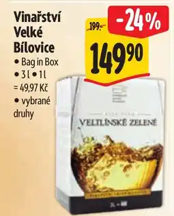 Albert Vinařství Velké Bílovice nabídka