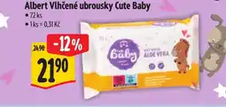 Albert Albert Vlhčené ubrousky Cute Baby nabídka