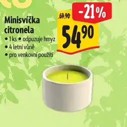 Albert Minisvíčka citronela nabídka