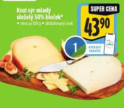 Albert Kozí sýr mladý uleželý 50% bloček nabídka