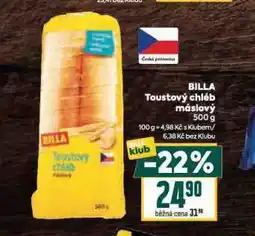 Billa Billa toustový chléb nabídka