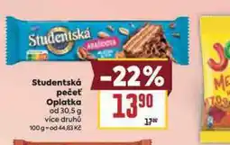 Billa Orion studentská pečeť oplatka nabídka