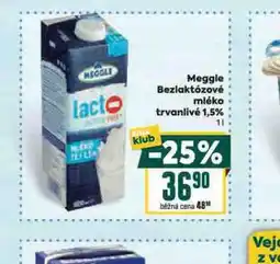 Billa Meggle nezlaktózové mléko trvanlivé 1,5% nabídka