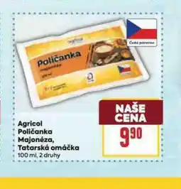 Billa Agricol tatarská omáčka / poličanka majonéza nabídka